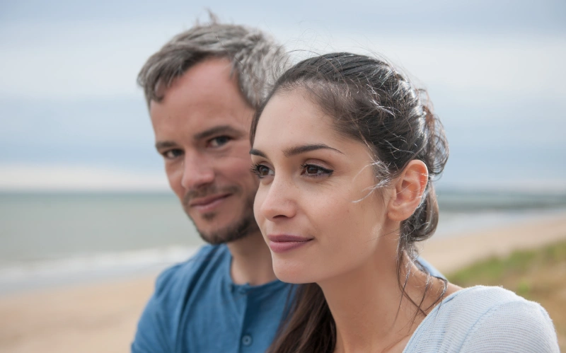 man and woman looking healthy and happy